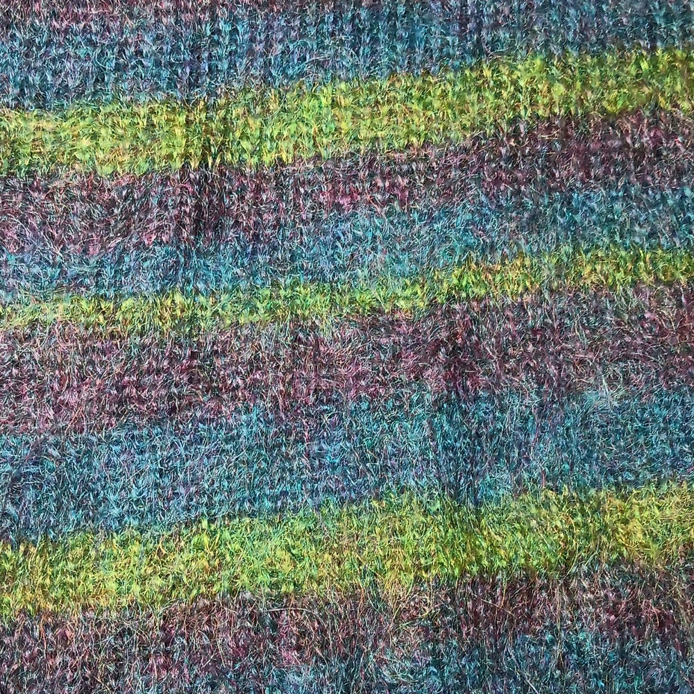 Vintage 90's The Limited Mohair & Wool Multicolor Oversized Striped Sweater - Picture 3 of 4